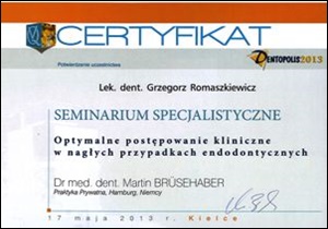 Grzegorz Romaszkiewicz certyfikaty